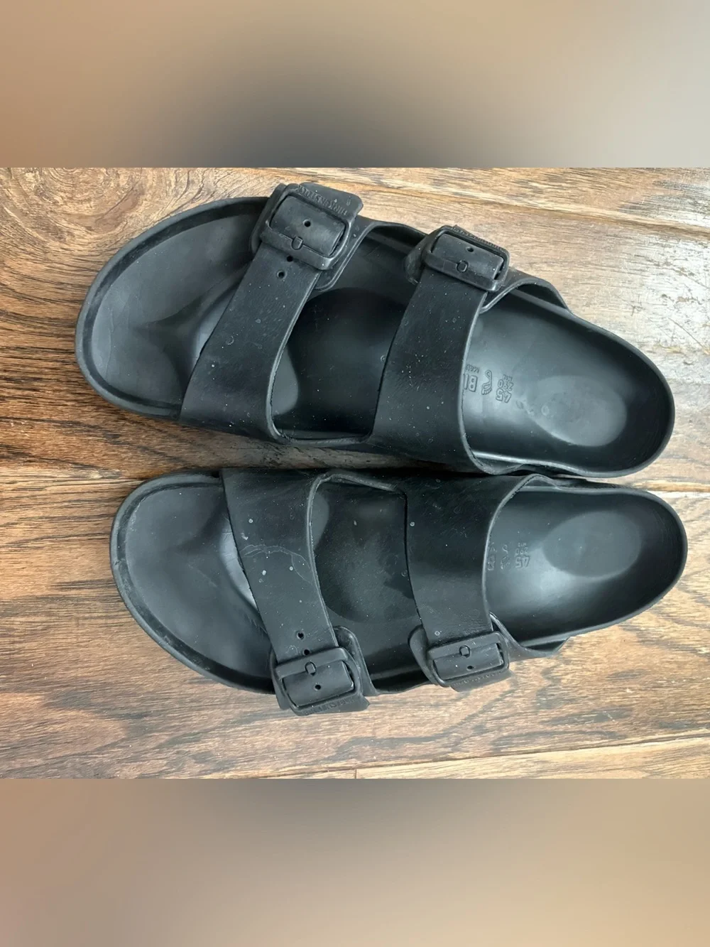 Birkenstock Black Arizona EVA Two-Strap Slip-On Sandals